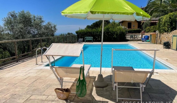 TOSCANA TOUR - Casa Sophia, piscina con vista mare - ingresso, giardino, barbecue e parcheggio privati