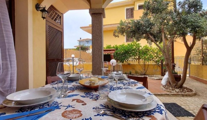 Casa giardino e barbecue