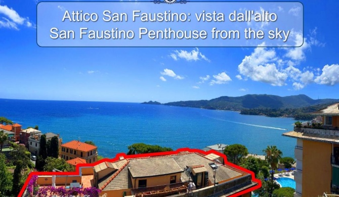 ATTICO SAN FAUSTINO 165 mq più 110 mq di terrazza- IN VILLA 700 ,VISTA MARE STREPITOSA-100 m dalla spiaggia-PARKING ESCLUSIVO-SKY,NETFLIX